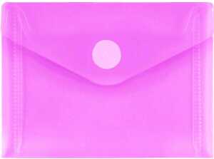 Sichttasche, DIN A7 quer, Klettverschluss, tansparentrot, (H x B) 88 x 125 mm, 10 Stück