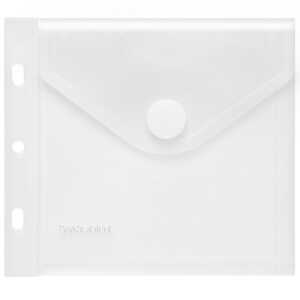 CD-Hülle mit Abheftung, Klettverschluss, Sichttasche für CD und Booklet, klar transparent