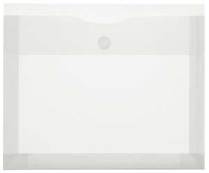 Sichttasche, DIN A4 quer, Dehnfalte, Klettverschluss, farblos, (H x B) 250 x 330 mm, 10 Stück