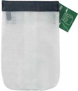 SnapBag, DIN A6, PVC-frei, Reißverschlussfach, schwarzer Saum, Beutel farblos, (H x B) 200 x 130 mm