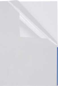 Index Sichthülle, DIN A4, farblos/blau, PP-Folie, oben/halbseitig rechts offen, 100 Stück