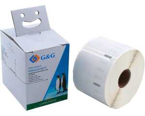 Schriftbandkassette, Premium Etiketten 32 x 57 mm, kompatibel zu Dymo 11354/S0722540, schwarz auf weiß, 1000 Etiketten