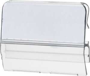 Sichtreiter für Stützplatten, Auswechselbares Beschriftungsschild inkl. Papierschilder, 10 Stück, transparent