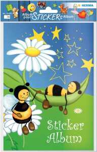 Sticker Sammelalbum für Kids, A5, "Bienenwiese", 6 Seiten, Schmucketiketten aus Papier, blanko