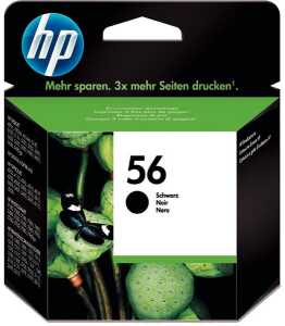 Tintenpatrone 56. für HP Drucker, ca. 520 Seiten, schwarz