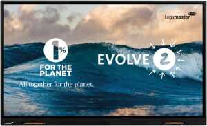 Evolve 86 Zoll Touchdisplay + Pylonensystem höhenverstellbar + Kabel + Lieferungs-/Installationsservice