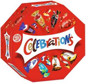 Miniatures Mix Celebrations 186g Packung, Snickers,Mars,Bounty,Twix