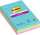 Haftnotiz Super Sticky Note, 101 x 152 mm, liniert, 3 x 90 Blatt, 3 Block, Cosmic Collection: türkis, neongrün, tropicalpink