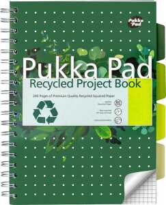 Pukka Recycled Organiserbook B5 kariert - 4 Trennblätter 100 Blatt