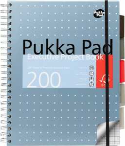 Pukka Metallic Executive Hardcover Organiserbook DIN A4 kariert 100 Blatt
