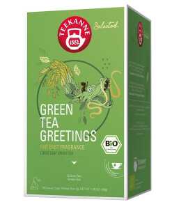 Teekanne BIO Luxury Cup Green Tea Greetings, Pyramidenbeutel, 25 Stück
