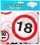 Tischdecke Zahl 18 Kunststoff 1x1m