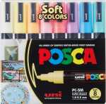 uni POSCA Acrylmarker PC-5M 1,8-2,5mm Pastell 8...
