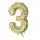 Boland Folienballon Zahl 3 gold 86cm