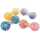 Quetsch Hantel Two-Pop Squeeze Dumbbell mit Glitzer und Quallen 12x5,5x5,5cm 4fach sortiert