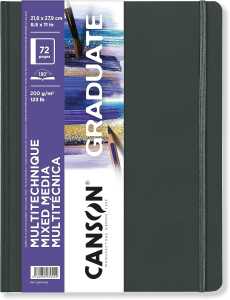 CANSON Notizbuch Graduate Mixed Media grau 21,6x27,9cm