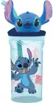 Trinkbecher Disney Stitch mit 3D Strohhalm blau 350ml