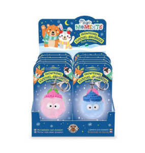Kuschel-Anhänger Magic Moments Snow Friends grün pink blau 3fach sortiert