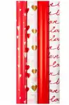 Geschenkpapier Herz premium Love 200x70cm 4fach sortiert