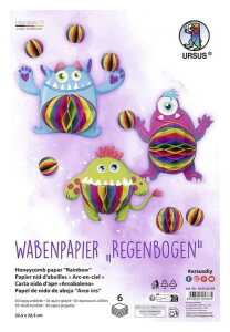 URSUS Wabenpapier Regenbogen