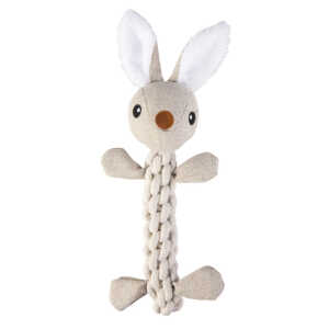 Hundespielzeug Maus beige/weiß