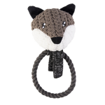 Hundespielseil Fuchs grau/weiß