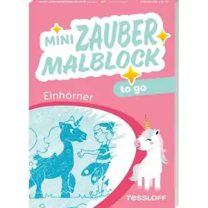 TESSLOFF Mini Malbuch Zaubermalblock to go Einhörner