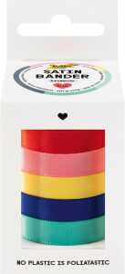 folia Satinbänder Rainbow 5 Farben 10mmx4m 5 Stück