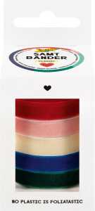 folia Samtbänder Classic 5 Farben 10mmx2m 5 Stück