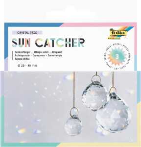 folia Kristallkugeln Sun Catcher Crystal Trio Ø2/3/4cm 3 Stück