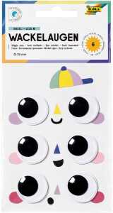 folia Wackelaugen Basic Größe M Ø30mm 6 Stück selbstklebend