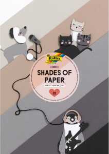 folia Bastelblock Tonpapier & Fotokarton Shades of Paper grau DIN A4 20 Blatt