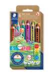 STAEDTLER Noris junior Buntstift Duo 6 Farben 6...