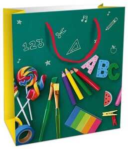 Braun & Company Geschenktasche 1. Schultag 18x21x8cm glänzend