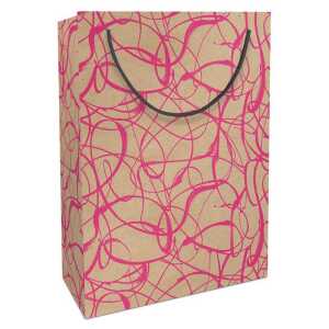 Braun & Company Geschenktasche Modern pink 23x33x11cm Kraftpapier