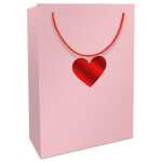 Braun & Company Geschenktasche rosa mit Herz...