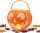 Halloween LED Leuchteimer mit Sound orange
