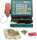 Moderne Scannerkasse mit Scan-und Sprachfunktion inkl. Spielgeld grau/mint/lachs 27x17x22cm
