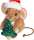 Teddy-HERMANN Weihnachtsmaus mit Tannenbaum braun 11cm