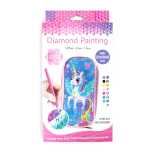 PRACHT Diamond Painting Federmäppchen Einhorn rosa/blau