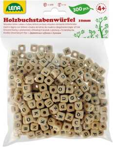 LENA Holzbuchstabenwürfel natur 300 Stück