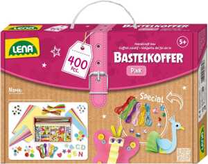 LENA Bastelkoffer pink 400 Teile
