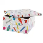 Idena Aufbewahrungsbox Schule faltbar 35x28x27cm