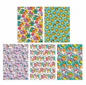Idena Geschenkpapier Premium 3D Effekt neutral 70cmx1,5m 5fach sortiert