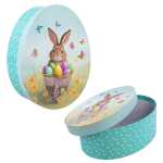 Idena Geschenkbox Ostern oval Hase braun 16,5x22x8,5cm
