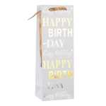 Idena Flaschentasche Happy Birthday weiß...