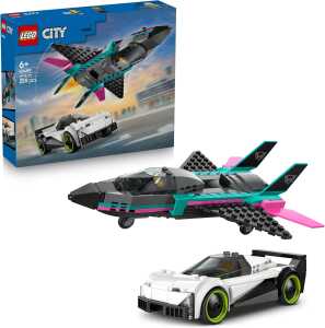 LEGO CITY Fahrzeuge Düsenflieger vs. Rennauto