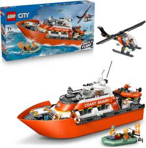LEGO CITY Exploration Rettungsboot der Küstenwache mit Hubschrauber