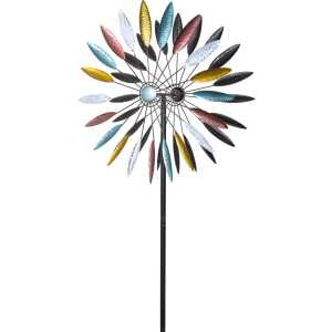 Kinetic Art: Metal Wind Spinner: Aurora Duett