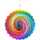 Kinetic Art: Metal Hanging Wind Spinner: 3D Color Swirl